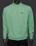 Sweater - Regal Crown - Crown Comfort Interlock - Qtr Zip - Mint Leaf